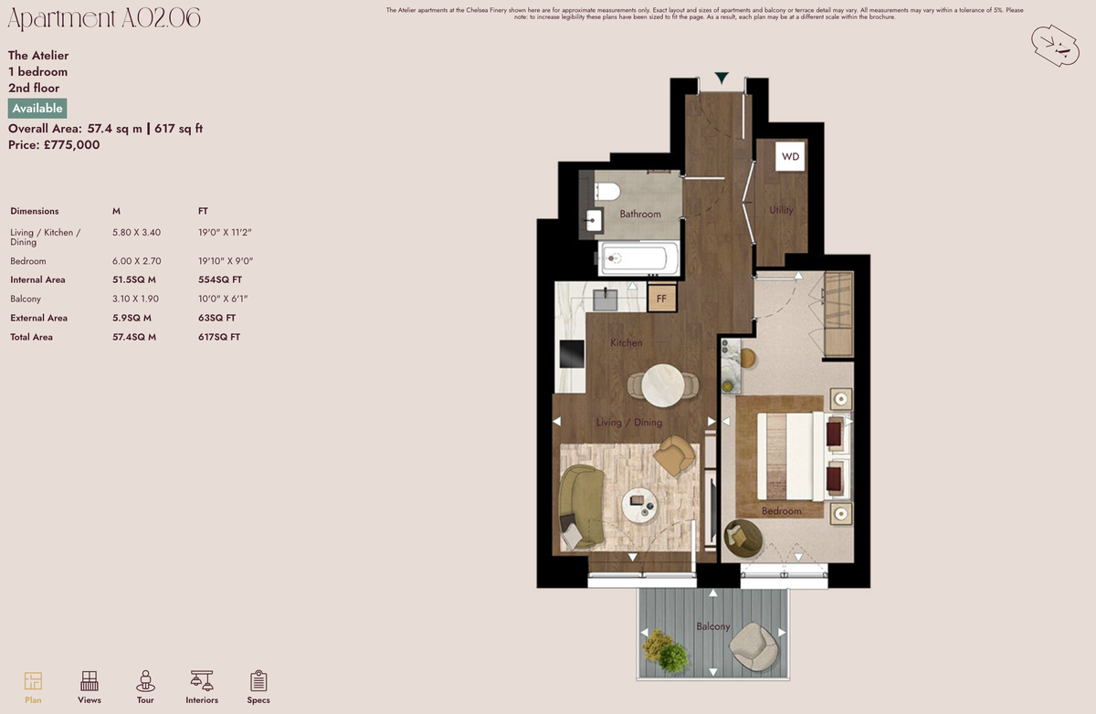 Квартира в Лондоне, Великобритания, 57 м² - фото 11