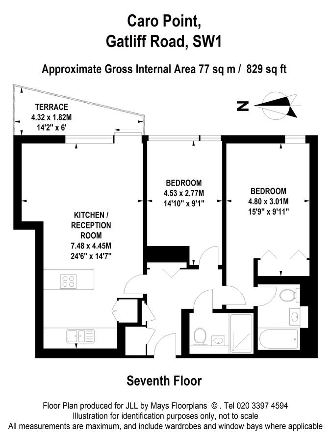 Квартира в Лондоне, Великобритания, 77 м² - фото 13