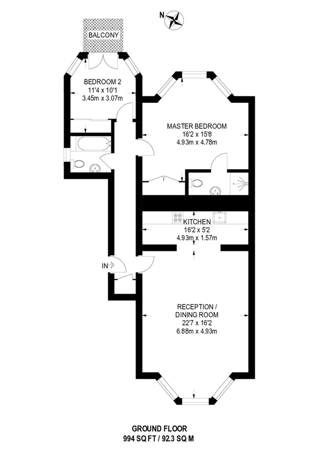 Квартира в Лондоне, Великобритания, 92 м² - фото 14