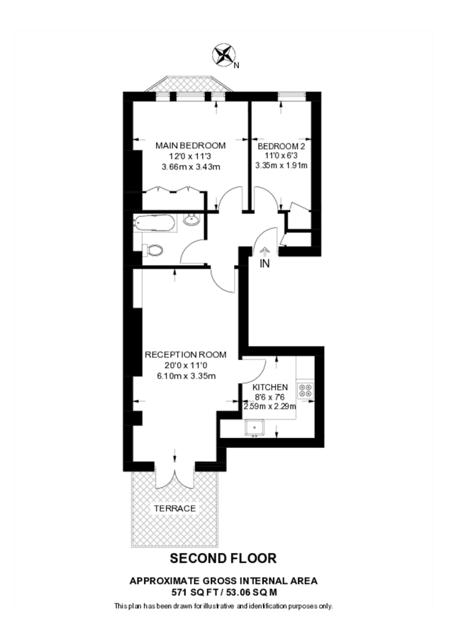 Квартира в Лондоне, Великобритания, 53 м² - фото 19