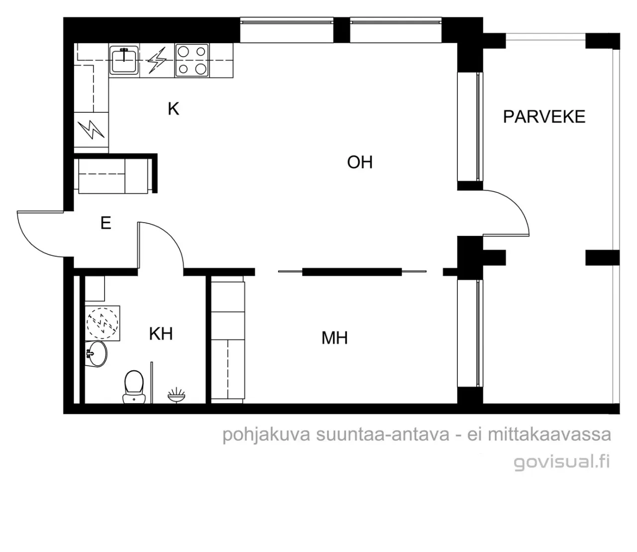 Квартира в Хельсинки, Финляндия, 42 м² - фото 11