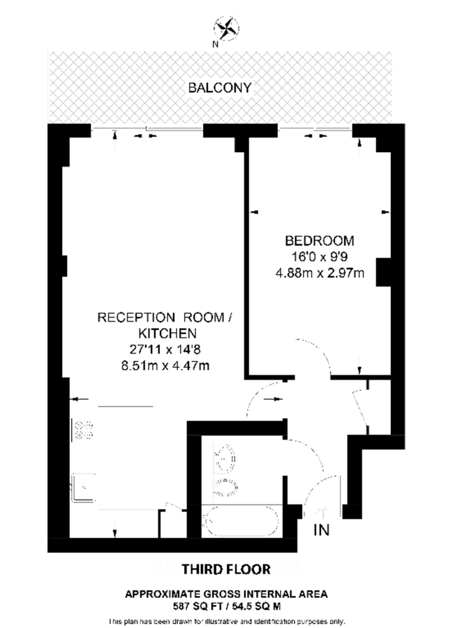 Квартира в Лондоне, Великобритания, 55 м² - фото 4