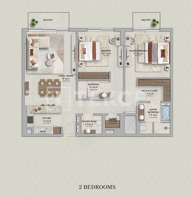 Апартаменты Ледженс, ОАЭ, 74 м² - фото 18