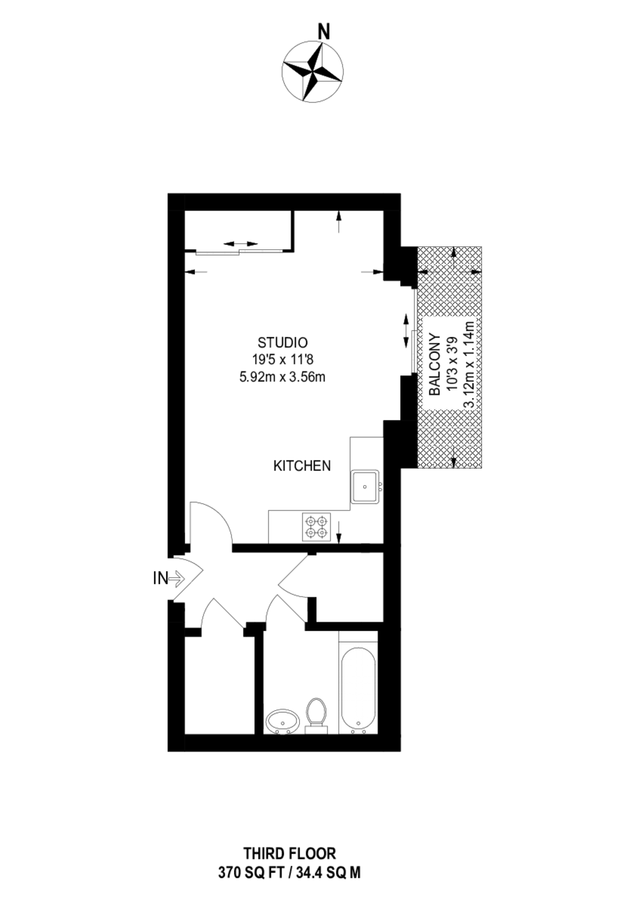 Квартира в Лондоне, Великобритания, 34 м² - фото 6