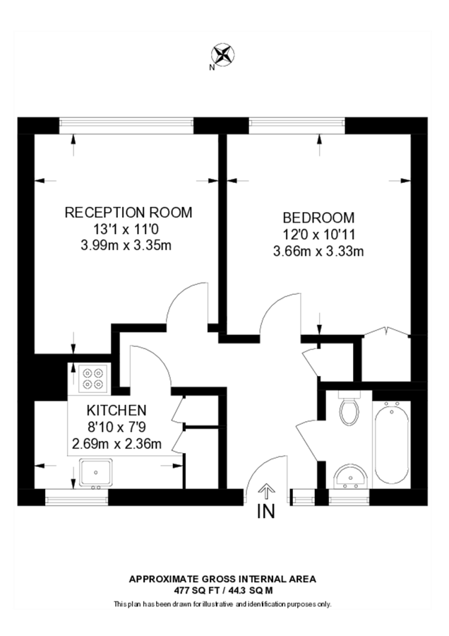 Квартира в Лондоне, Великобритания, 44 м² - фото 6