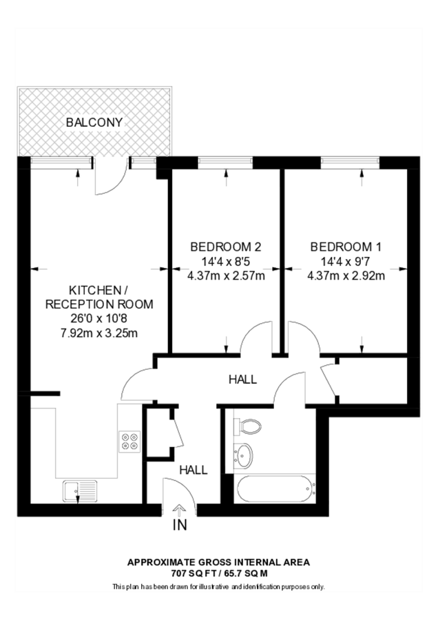 Квартира в Лондоне, Великобритания, 66 м² - фото 7