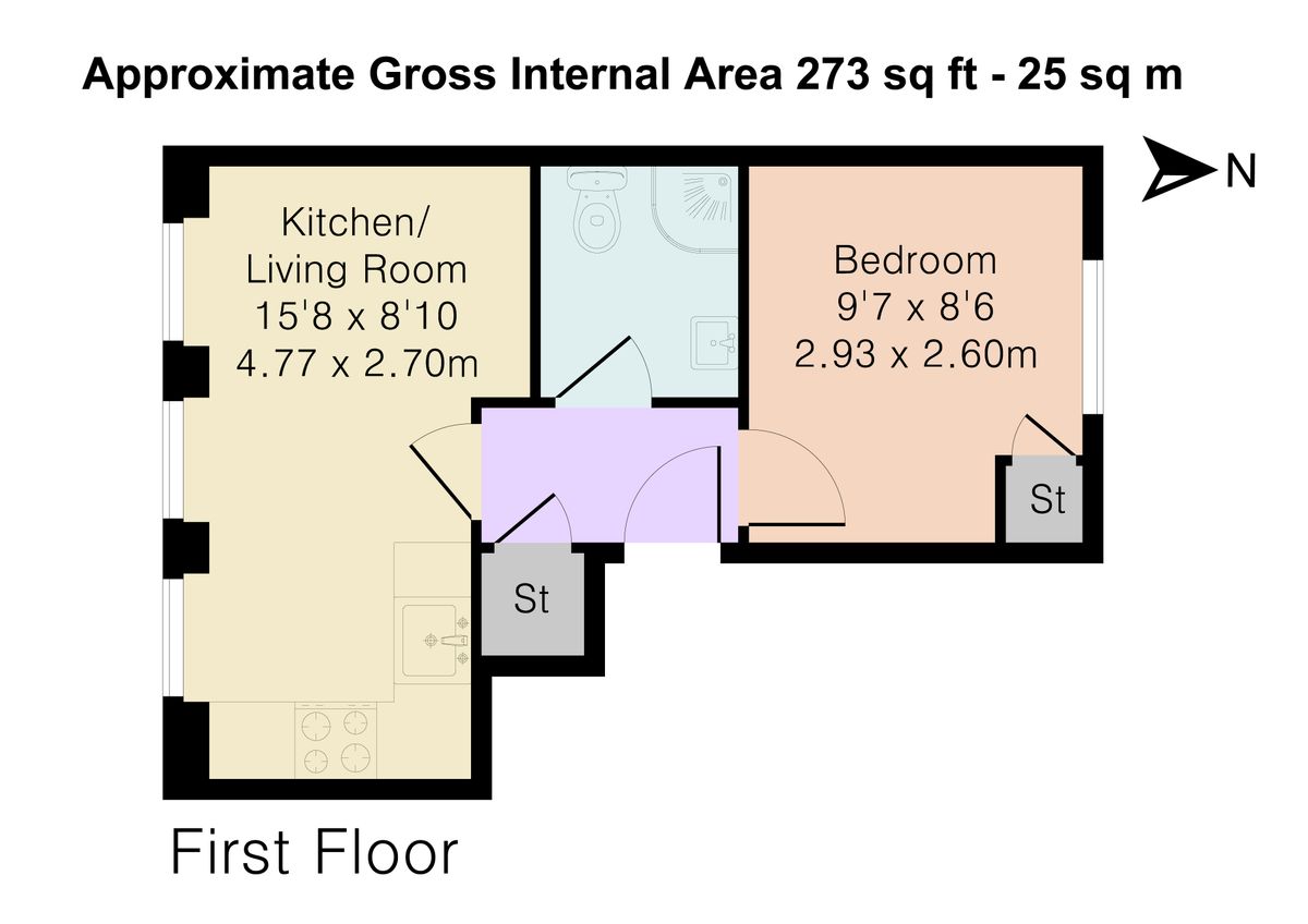 Квартира в Лондоне, Великобритания, 25 м² - фото 9