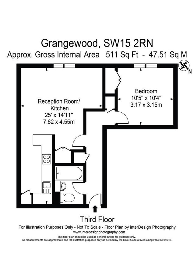 Квартира в Лондоне, Великобритания, 48 м² - фото 9