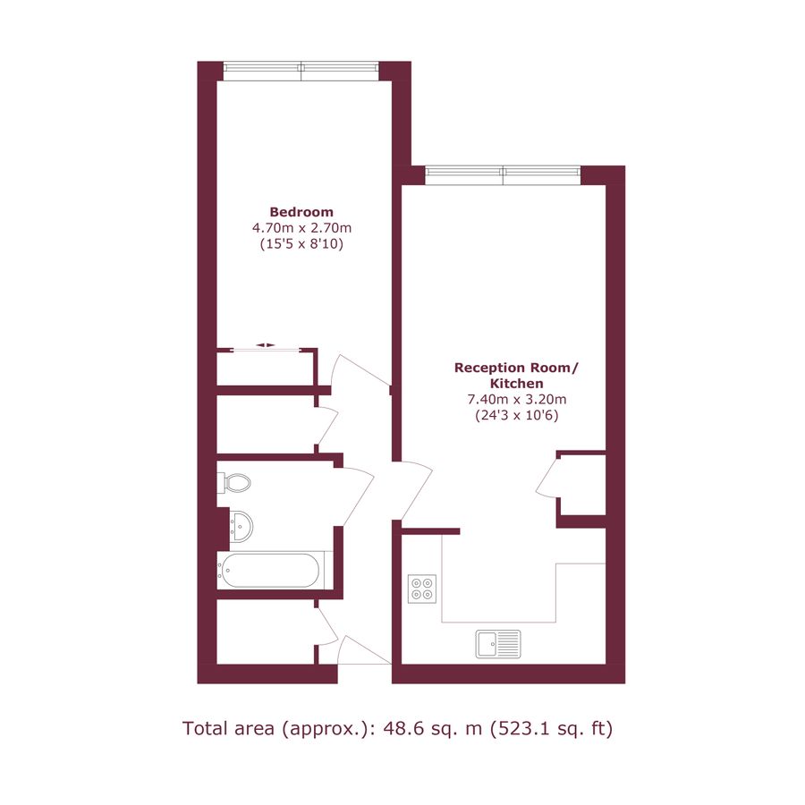 Квартира в Лондоне, Великобритания, 49 м² - фото 9