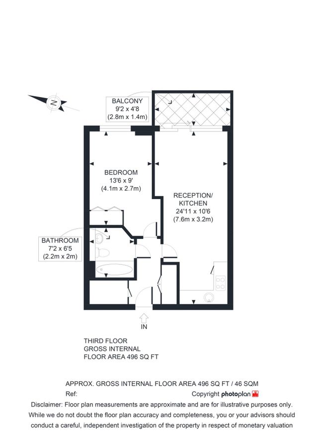 Квартира в Лондоне, Великобритания, 46 м² - фото 10
