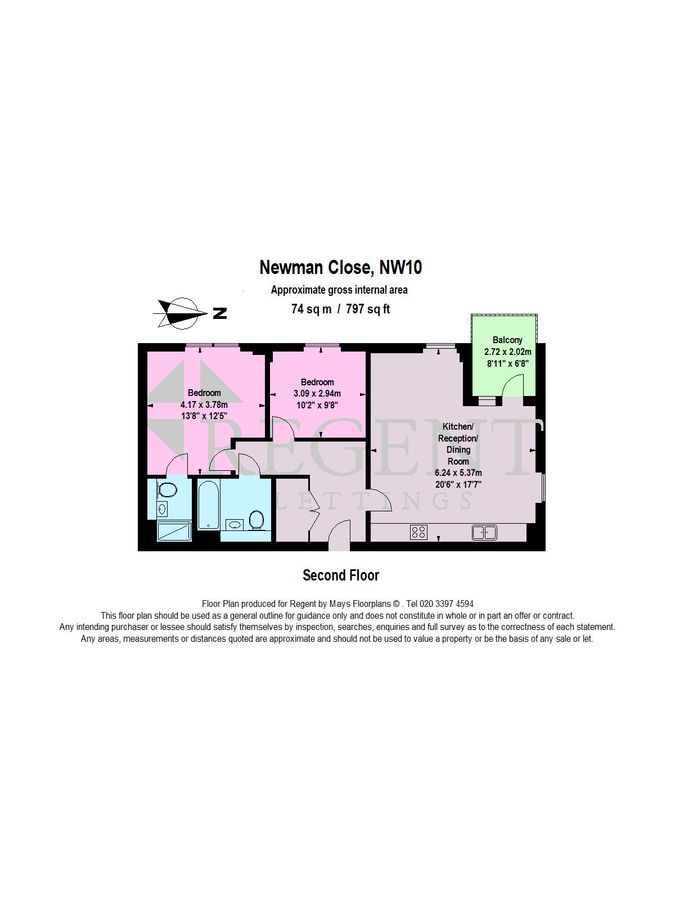 Квартира в Лондоне, Великобритания, 74 м² - фото 10