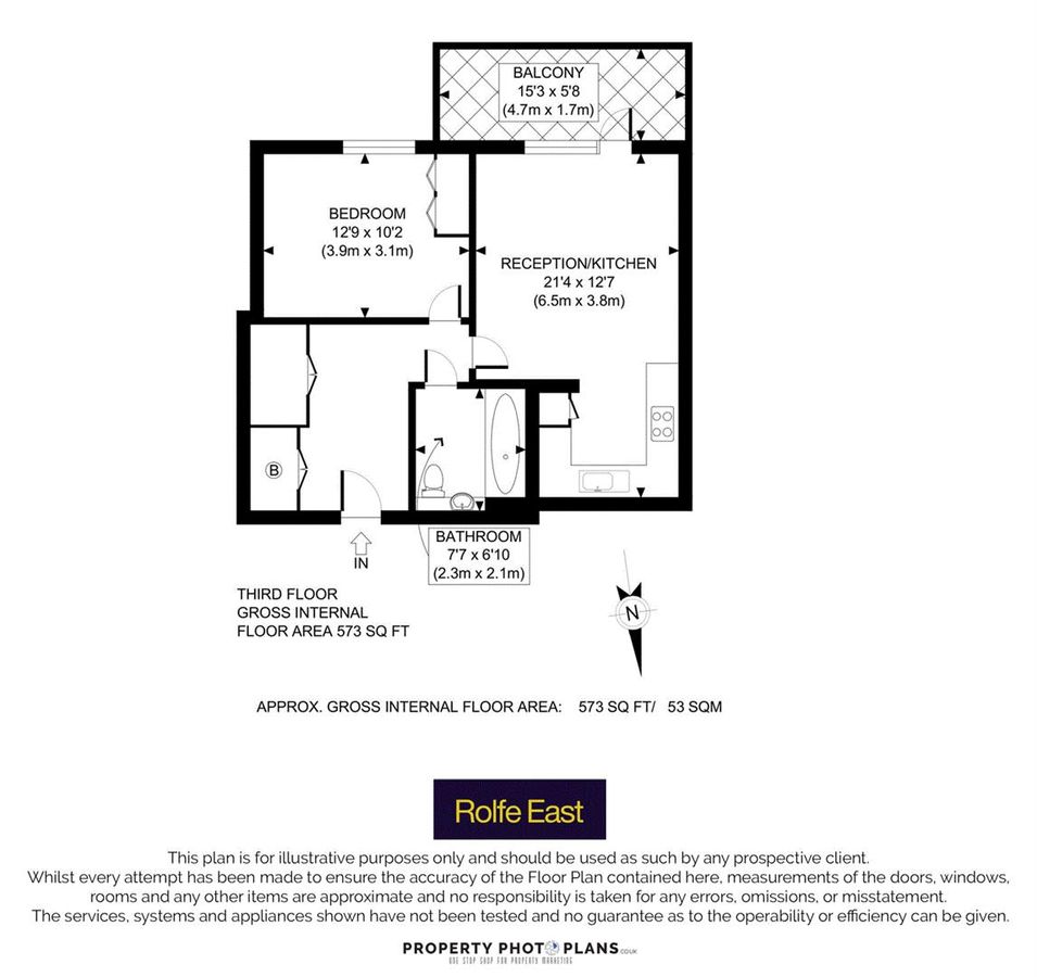 Квартира в Лондоне, Великобритания, 53 м² - фото 10