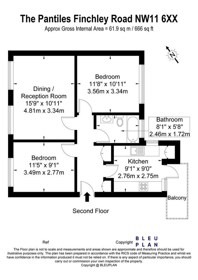 Квартира в Лондоне, Великобритания, 62 м² - фото 10
