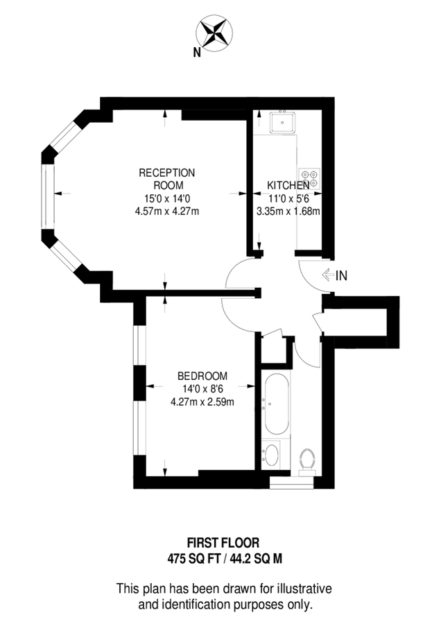 Квартира в Лондоне, Великобритания, 44 м² - фото 11