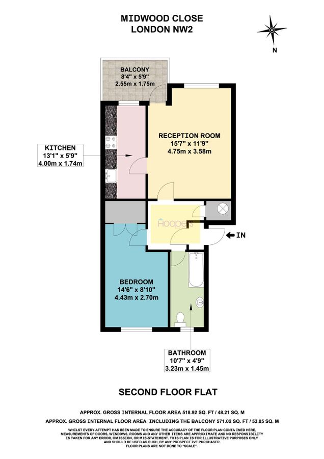 Квартира в Лондоне, Великобритания, 48 м² - фото 11