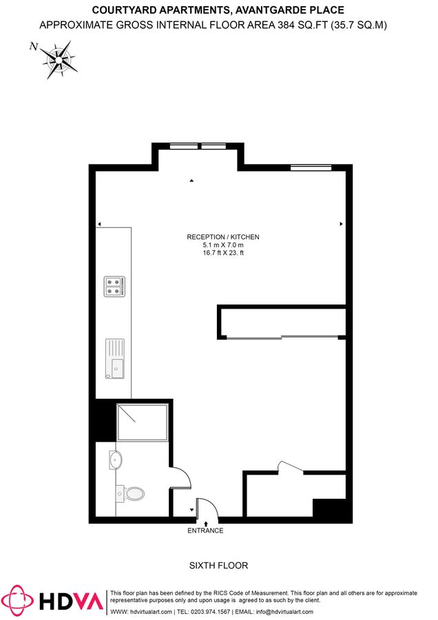 Квартира в Лондоне, Великобритания, 36 м² - фото 11