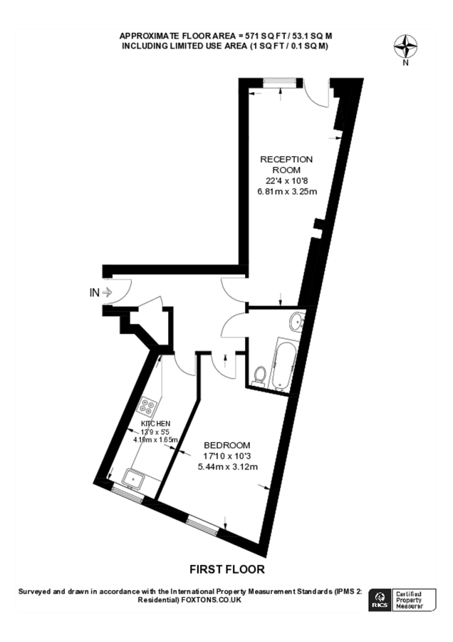 Квартира в Лондоне, Великобритания, 53 м² - фото 11