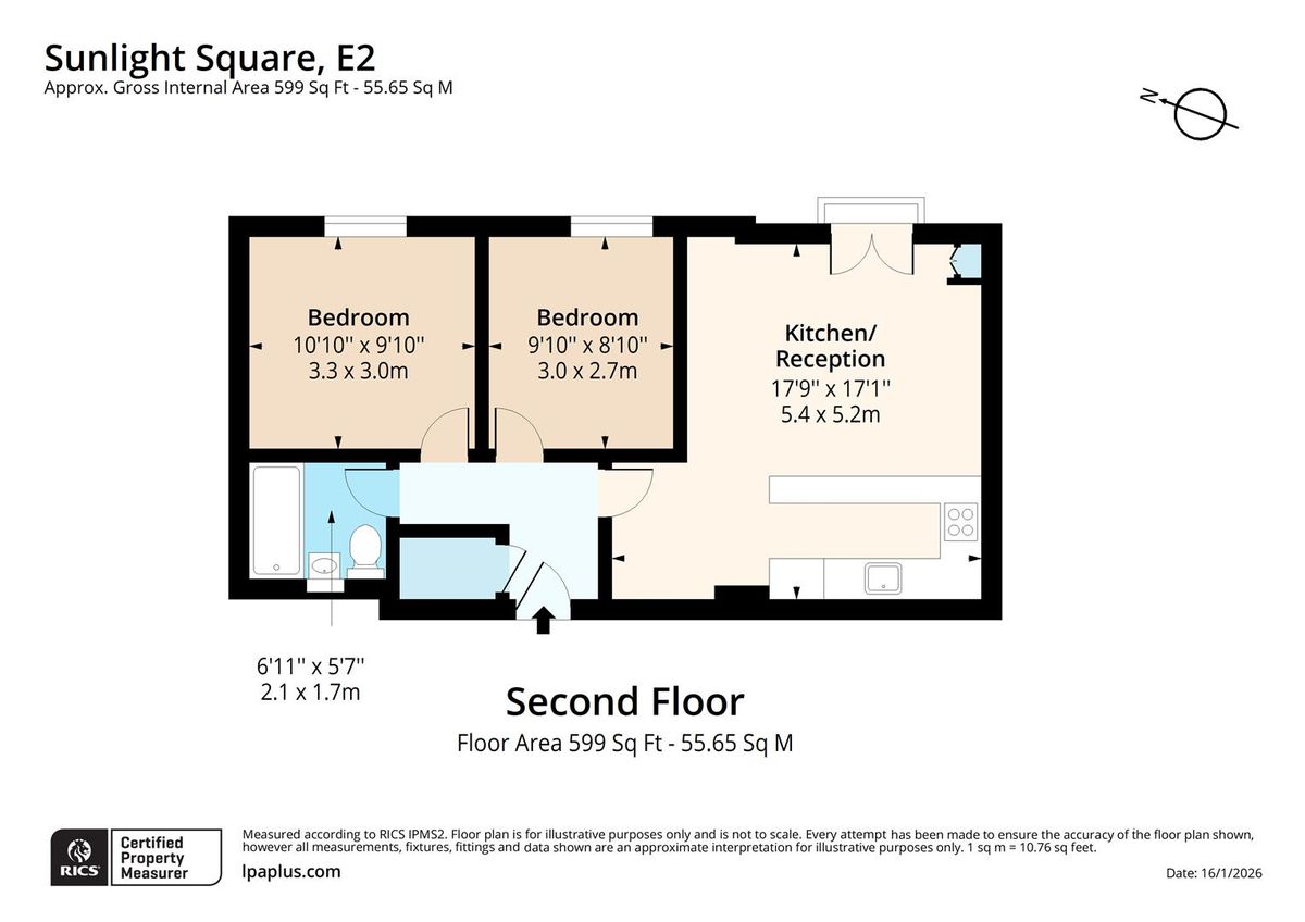 Квартира в Лондоне, Великобритания, 56 м² - фото 12