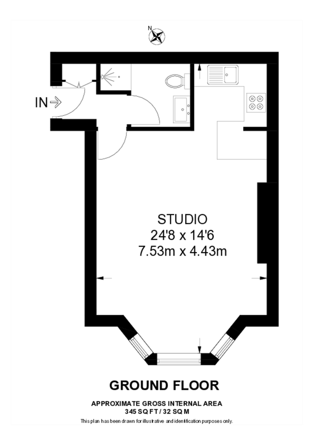 Квартира в Лондоне, Великобритания, 32 м² - фото 13