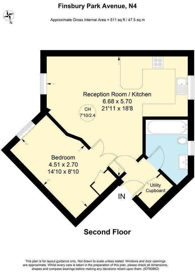 Квартира в Лондоне, Великобритания, 48 м² - фото 13