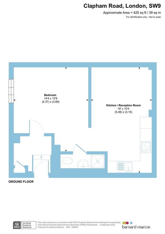 Квартира в Лондоне, Великобритания, 39 м² - фото 14