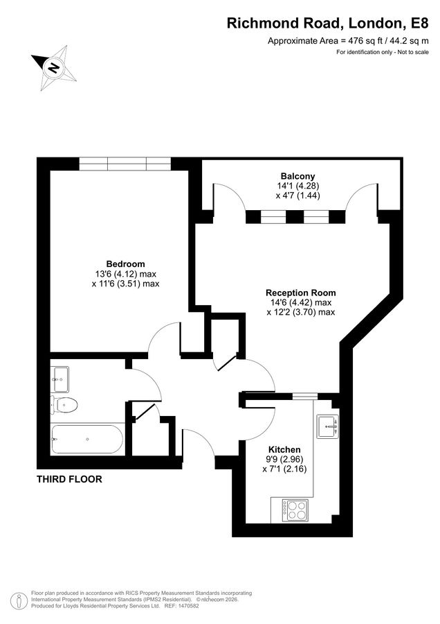 Квартира в Лондоне, Великобритания, 44 м² - фото 14