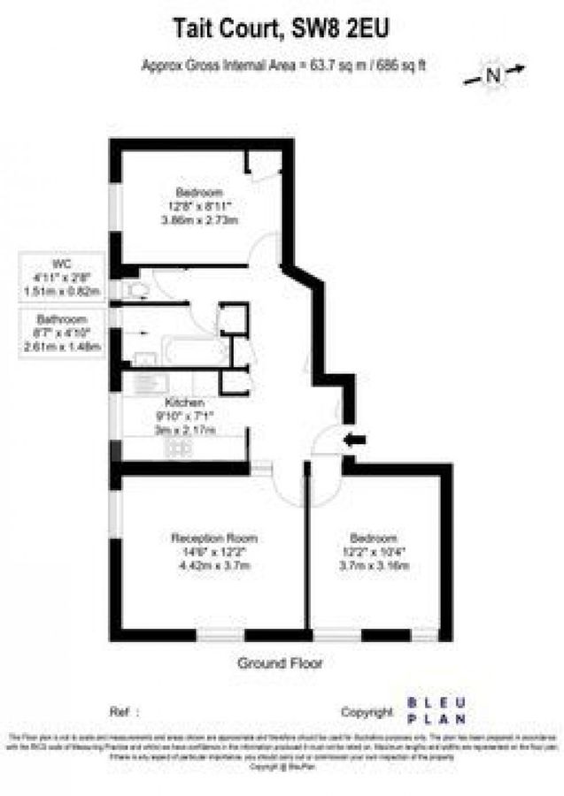 Квартира в Лондоне, Великобритания, 64 м² - фото 15