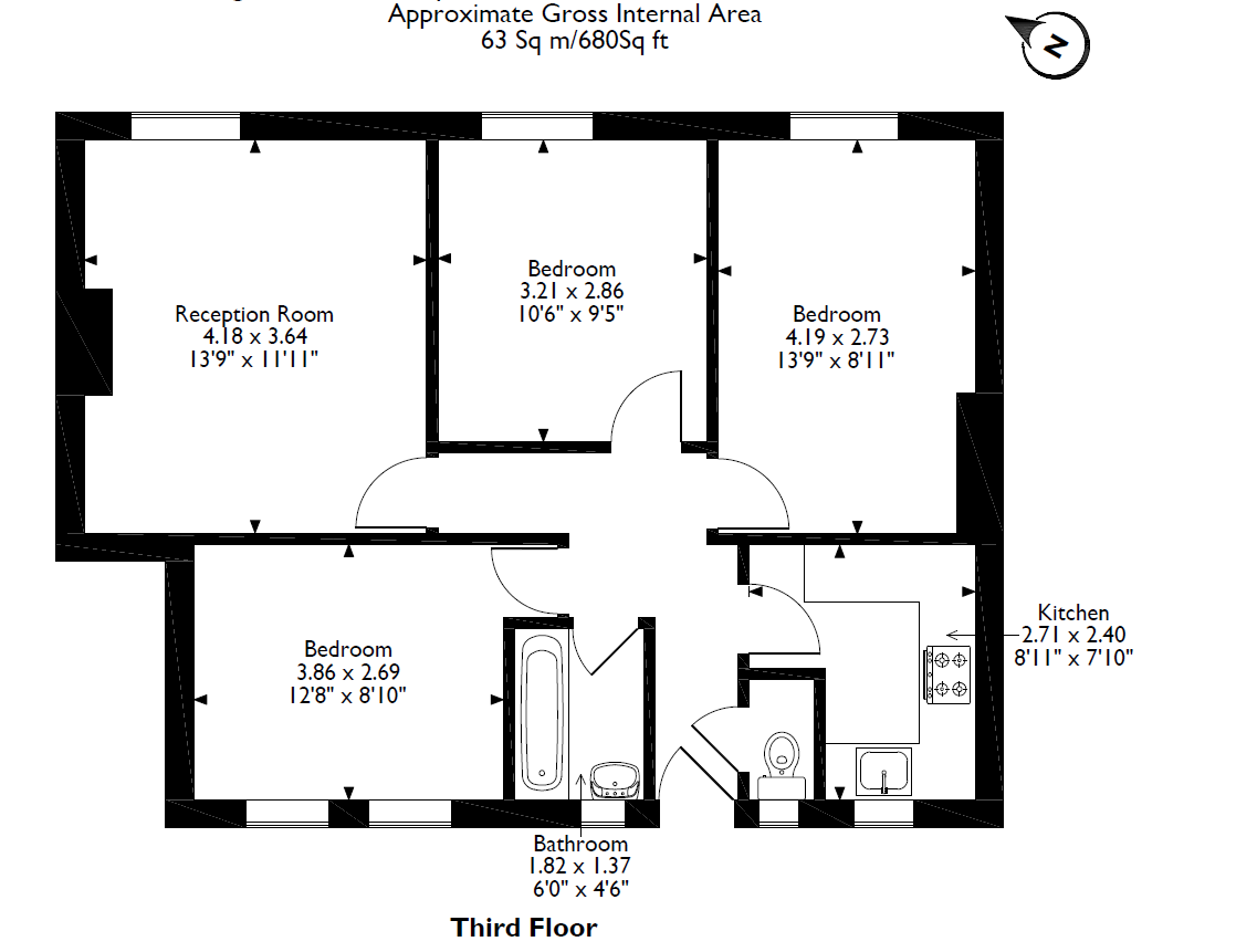 Квартира в Лондоне, Великобритания, 63 м² - фото 5