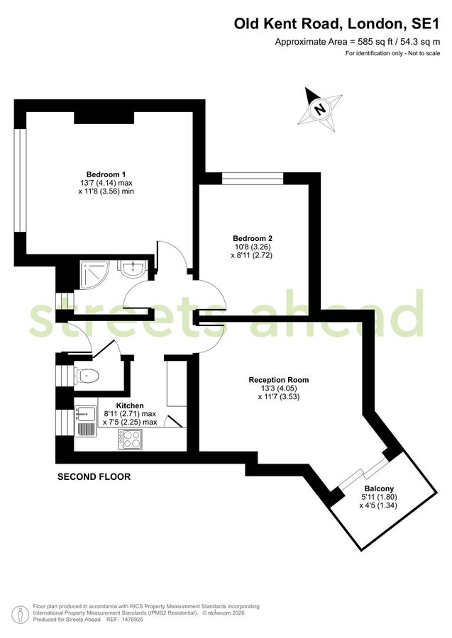 Квартира в Лондоне, Великобритания, 54 м² - фото 15