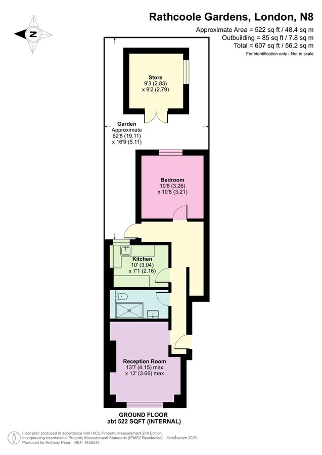 Квартира в Лондоне, Великобритания, 56 м² - фото 16