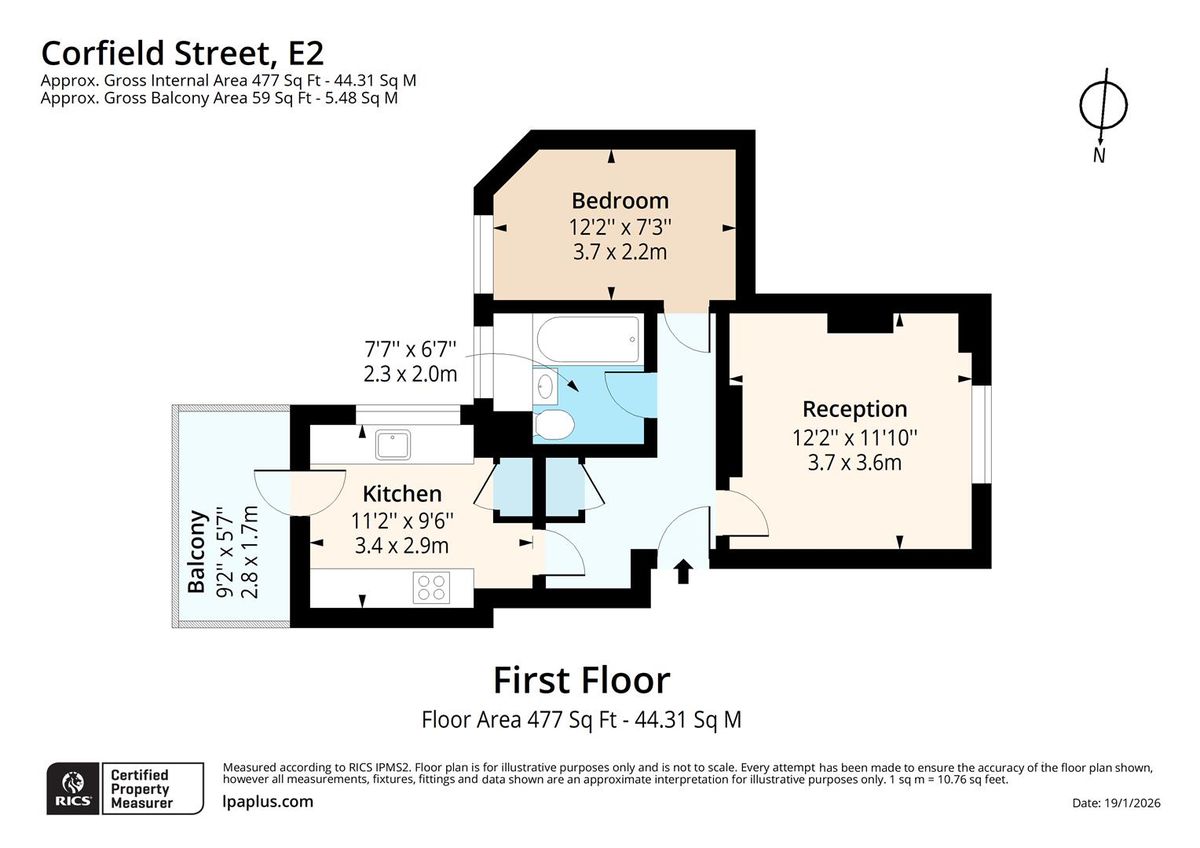 Квартира в Лондоне, Великобритания, 44 м² - фото 18