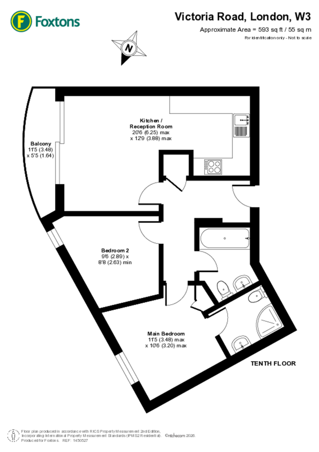 Квартира в Лондоне, Великобритания, 55 м² - фото 18