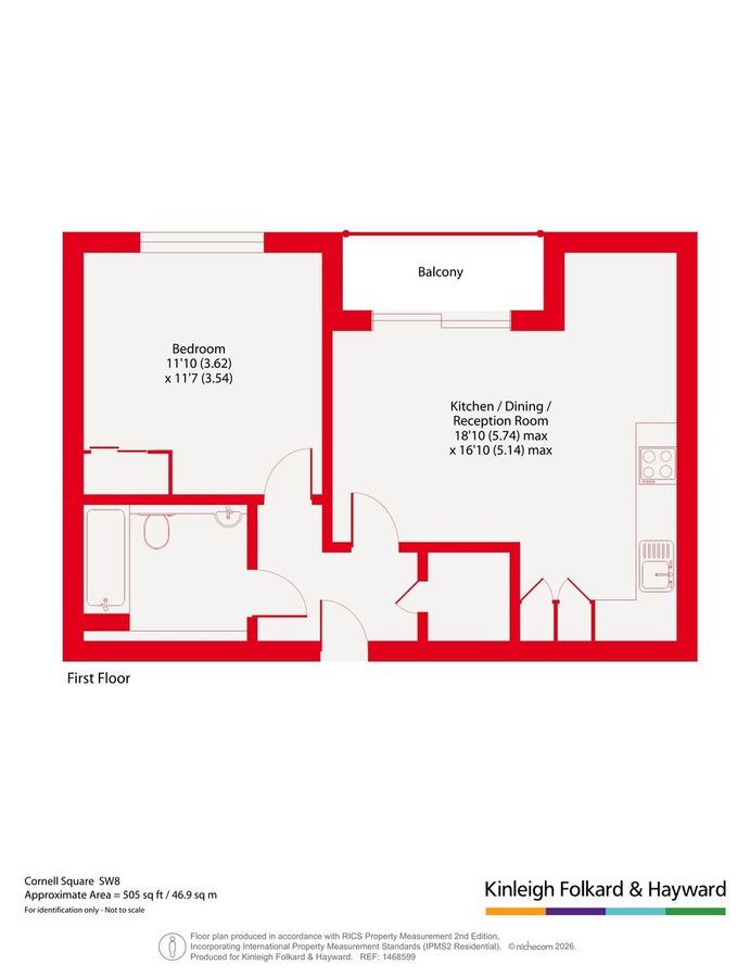 Квартира в Лондоне, Великобритания, 47 м² - фото 18