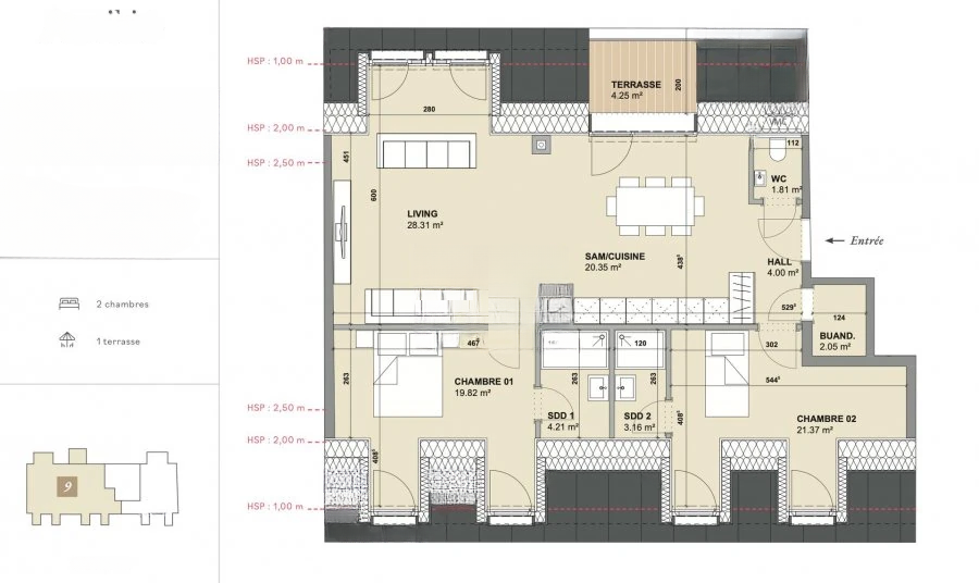 Квартира в Гревенмахере, Люксембург, 104 м² - фото 2