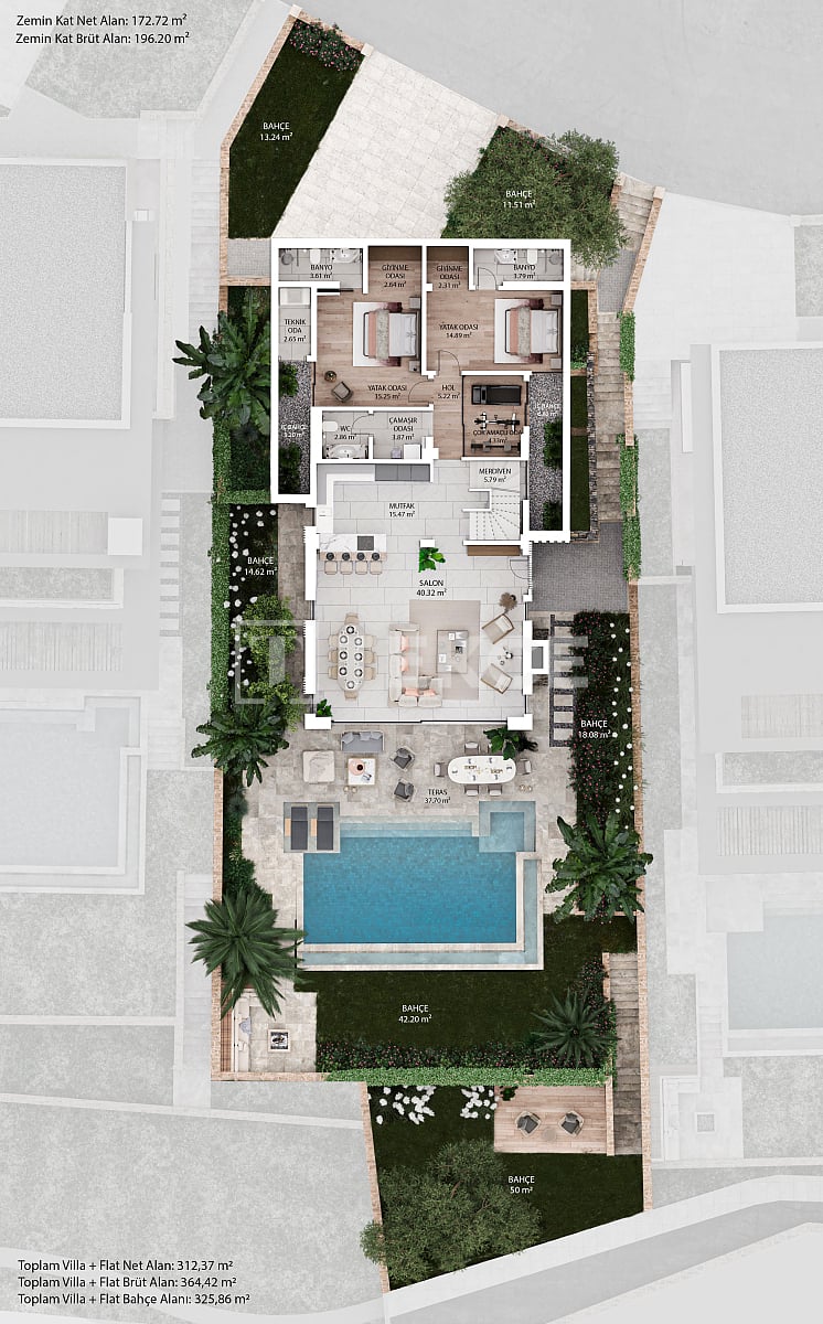 Вилла в Бодруме, Турция, 367 м² - фото 19