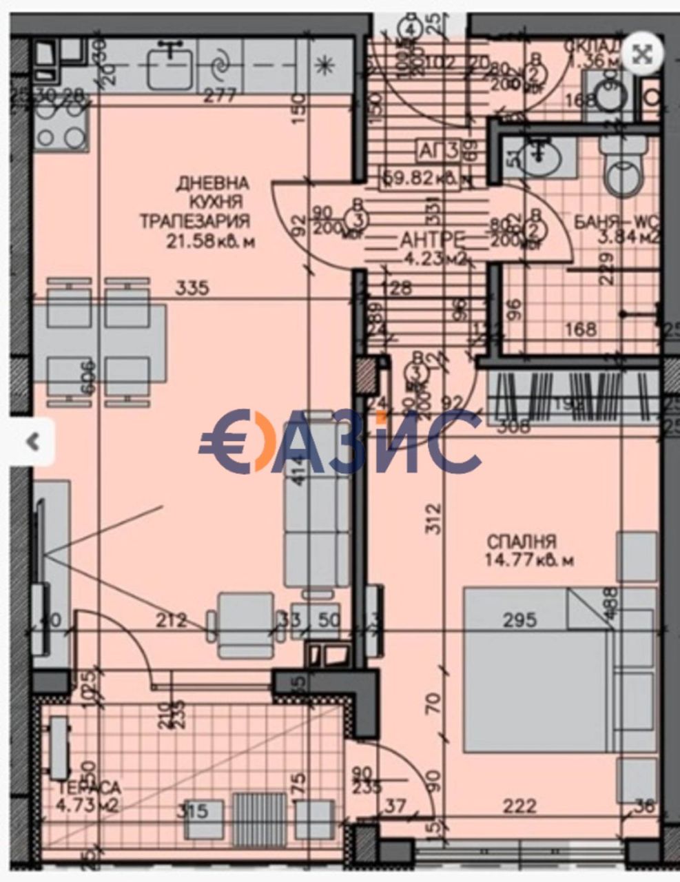 Апартаменты в Бургасе, Болгария, 71.4 м² - фото 4
