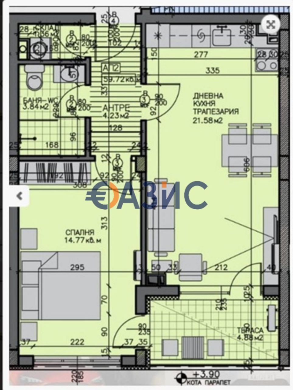 Апартаменты в Бургасе, Болгария, 71.3 м² - фото 4