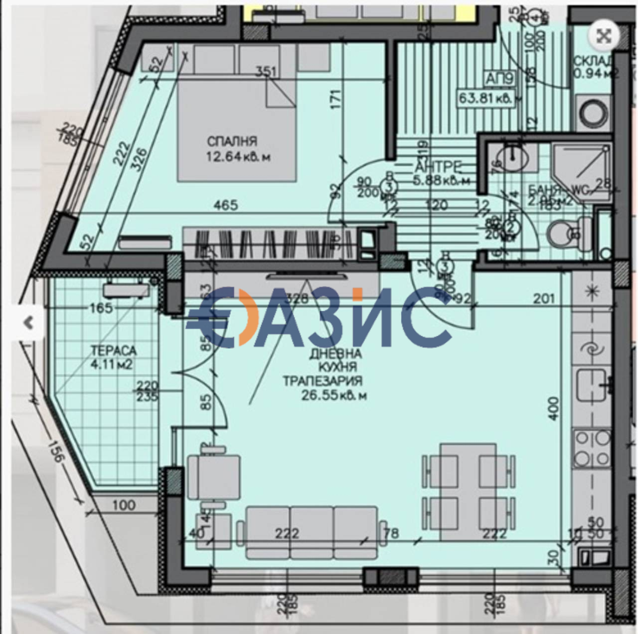 Апартаменты в Бургасе, Болгария, 76.7 м² - фото 14