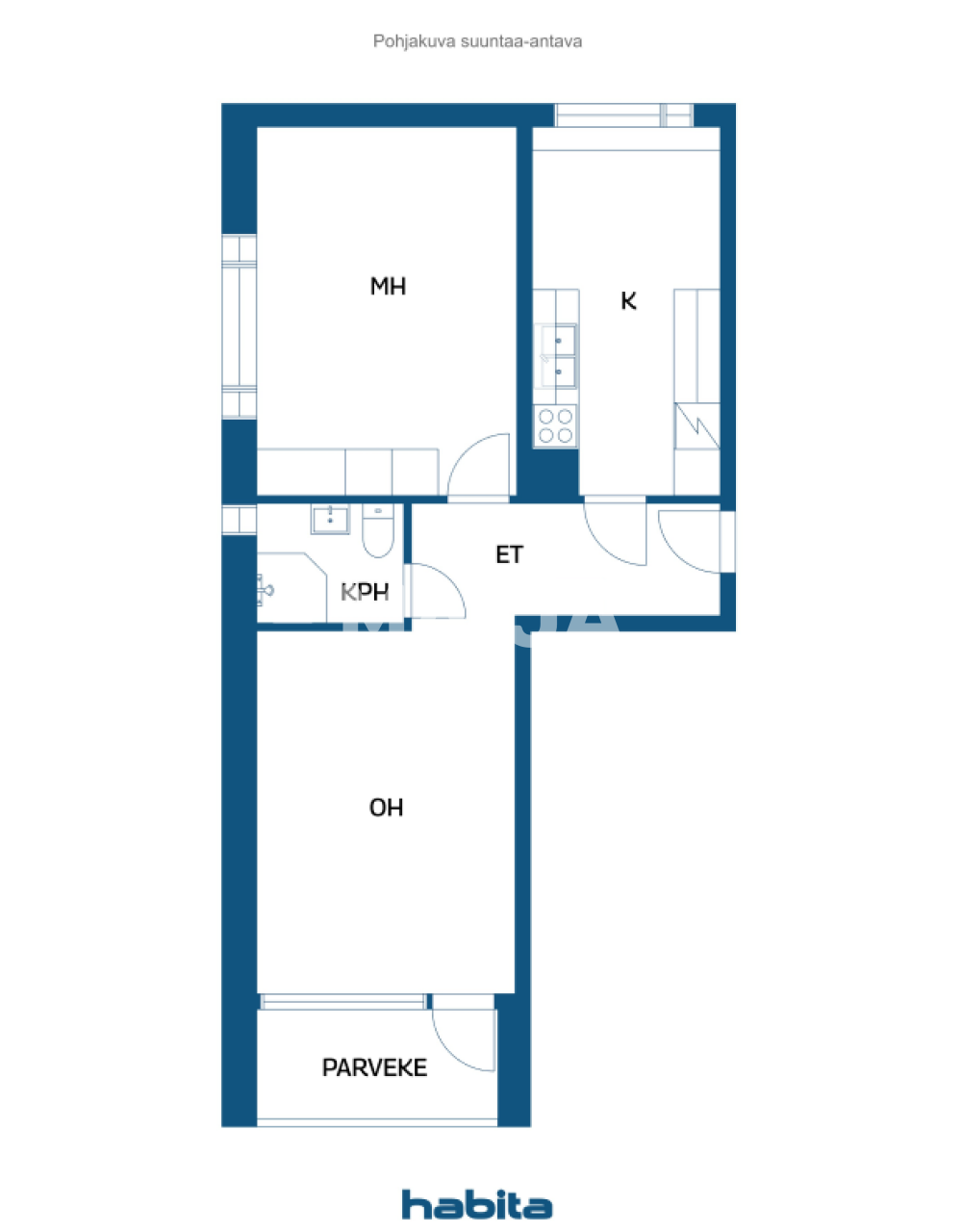 Апартаменты в Тампере, Финляндия, 51.5 м² - фото 2
