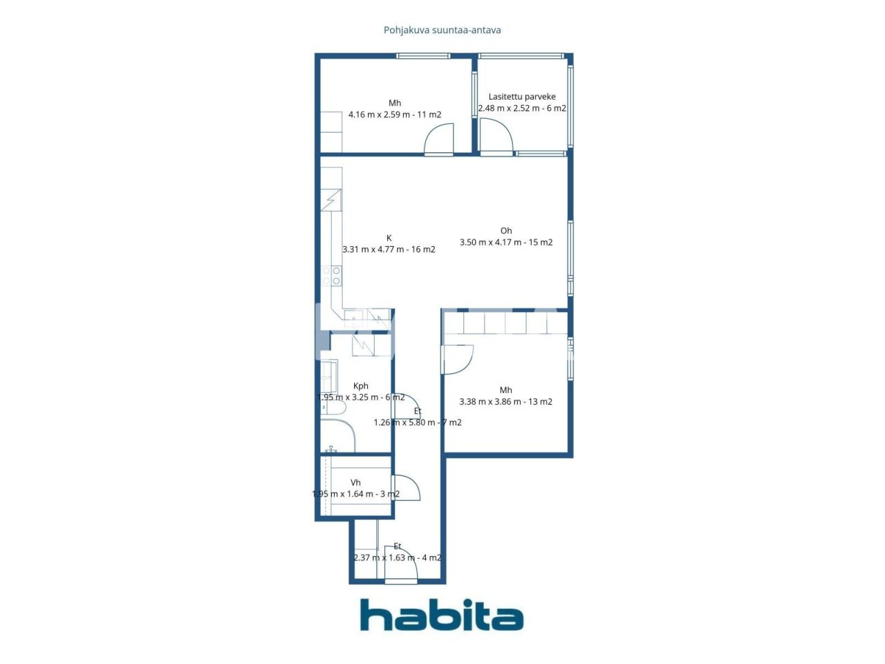 Апартаменты в Хельсинки, Финляндия, 74.5 м² - фото 16