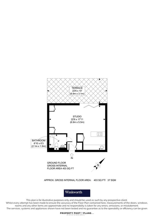 Квартира в Лондоне, Великобритания, 37 м² - фото 9