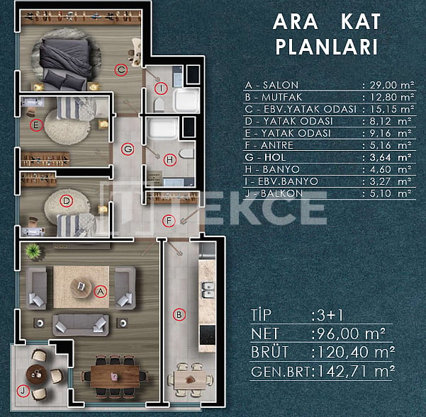 Апартаменты в Стамбуле, Турция, 307 м² - фото 15