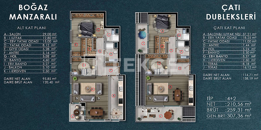 Апартаменты в Стамбуле, Турция, 307 м² - фото 17