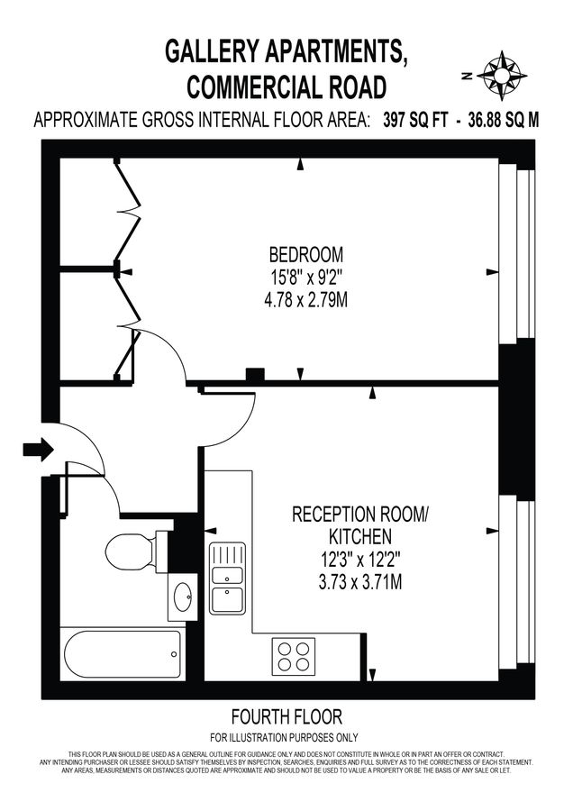 Квартира в Лондоне, Великобритания, 37 м² - фото 13
