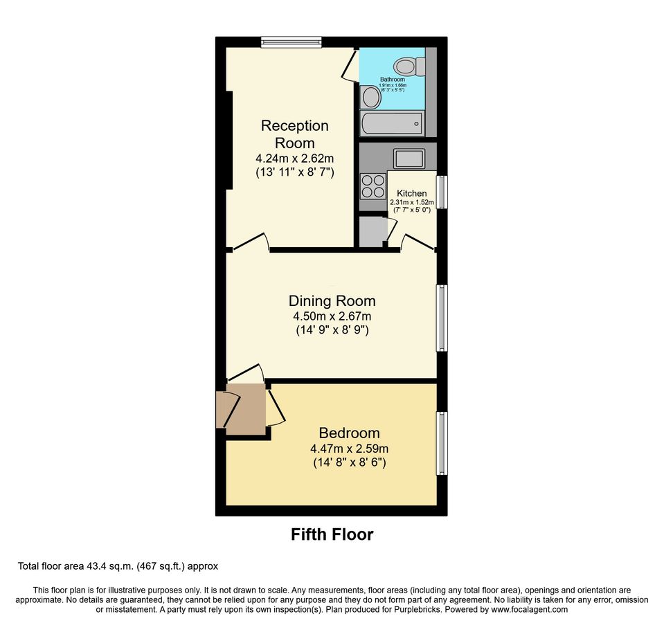 Квартира в Лондоне, Великобритания, 43 м² - фото 14