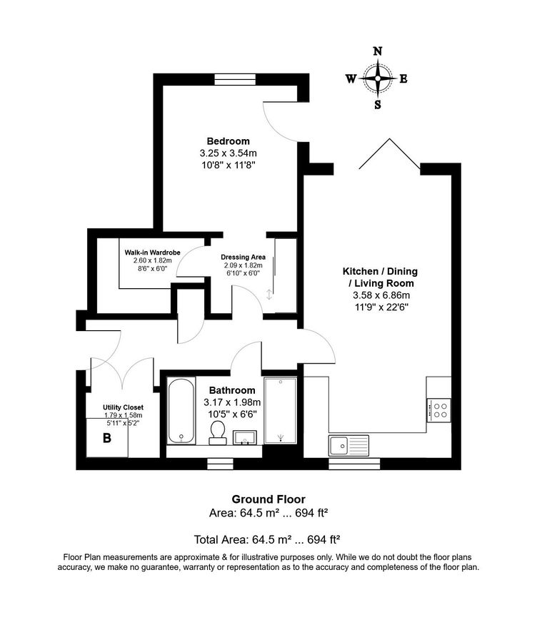 Квартира в Лондоне, Великобритания, 65 м² - фото 19