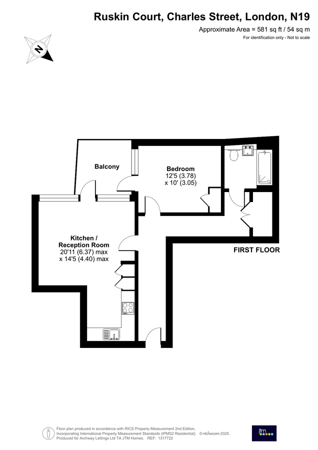 Квартира в Лондоне, Великобритания, 54 м² - фото 14