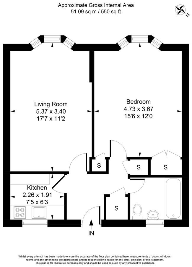 Квартира в Лондоне, Великобритания, 51 м² - фото 15