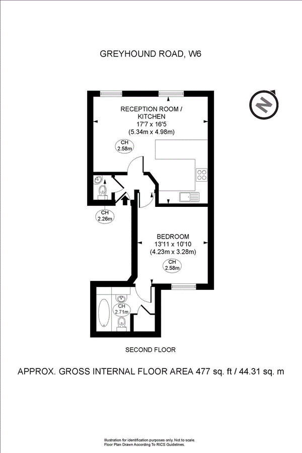 Квартира в Лондоне, Великобритания, 44 м² - фото 12
