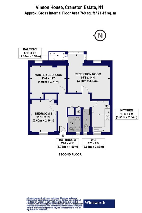 Квартира в Лондоне, Великобритания, 72 м² - фото 13